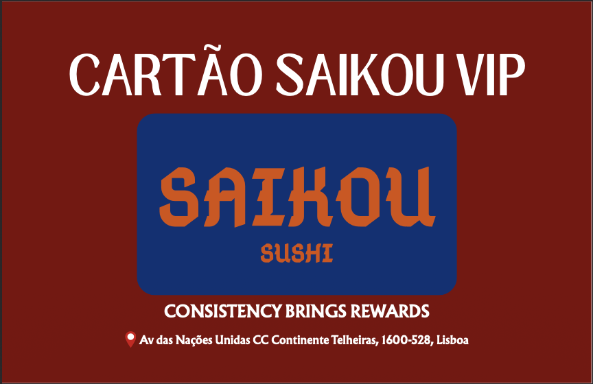 Cartão Saikou VIP — frente